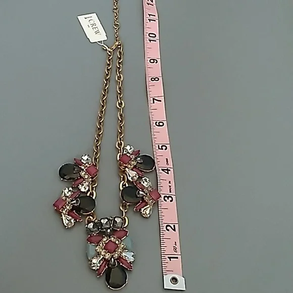 J. Crew Statement Necklace Gold-tone Cubic Zirconia, Lucite - Picture 6 of 7